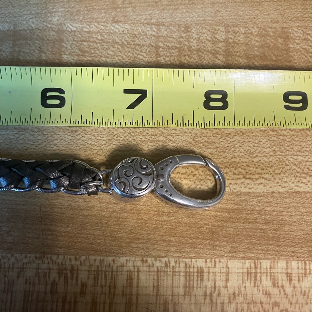 🌸Brighton Silver Leather Braided Bracelet - Picture 7 of 7